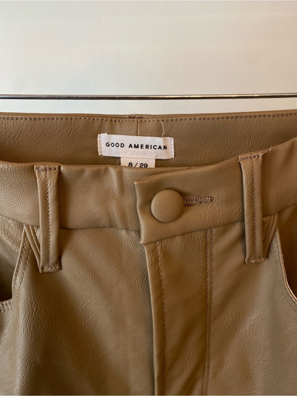 Good American Better Than Leather Good Boy in Warm Caramel - Picture 5 of 6